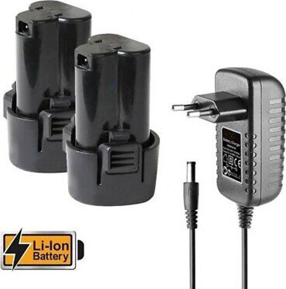 TRAPANO AVVITATORE A BATTERIA LITIO FUNZIONE A PERCUSSIONE 12V DOPPIA BATTERIA - 2