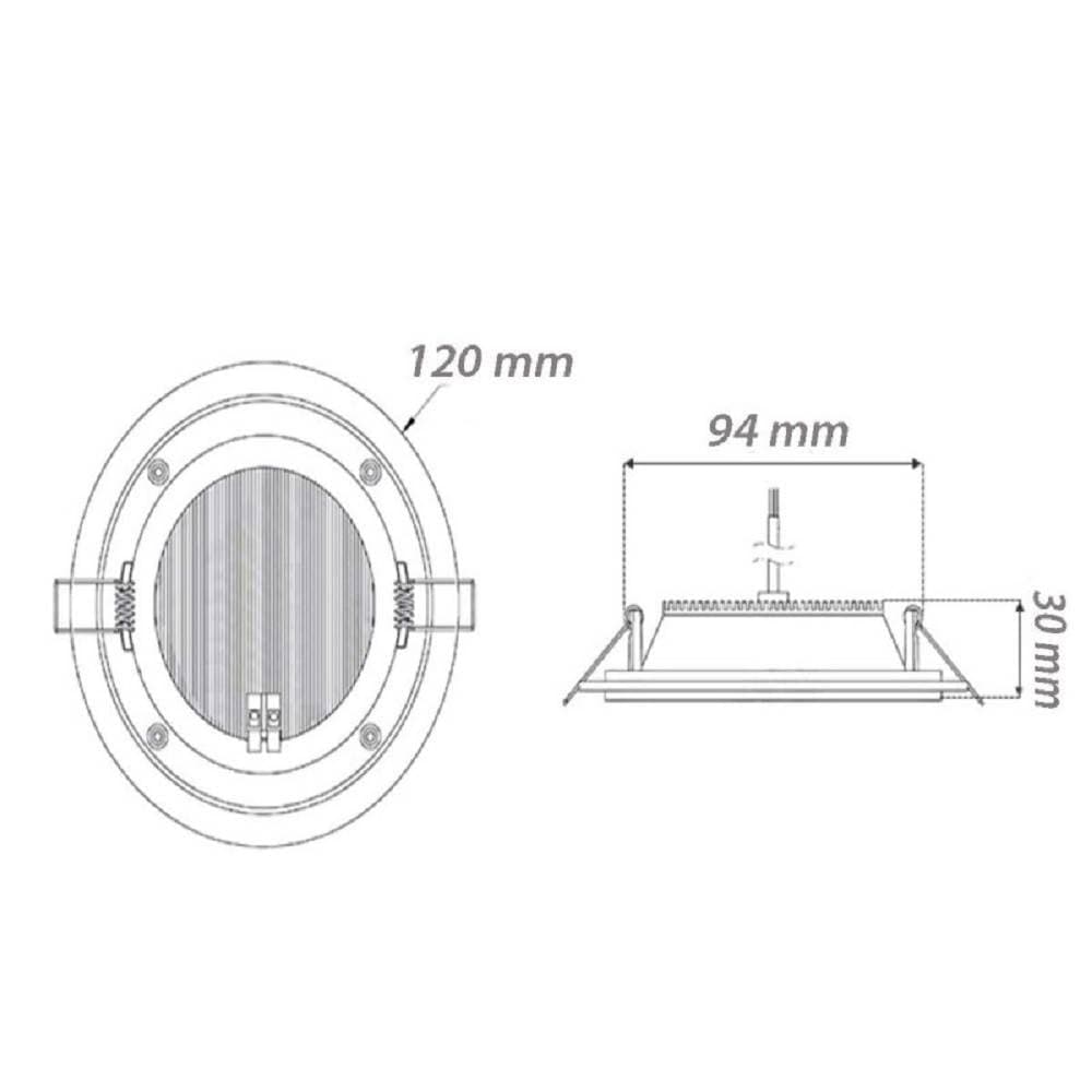 PANNELLO LED SLIM INCASSO BORDO IN VETRO 9W CCT TRE COLORAZIONI DI LUCE P94E-T3C - 7