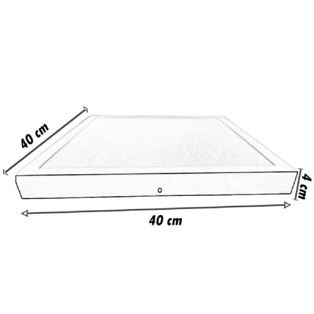 PLAFONIERA SOFFITTO 40X40CM PANNELLO LED 30W TRE COLORAZIONE DI LUCE LP40-30W-3C - 11