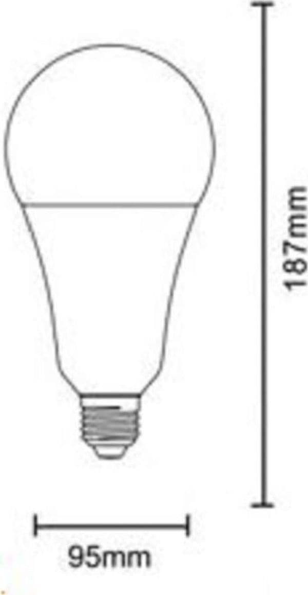 LAMPADINA A LED 25WATT A95 E27 2500LM A SFERA LUCE FREDDA CALDA NATURALE A95-25W - 5