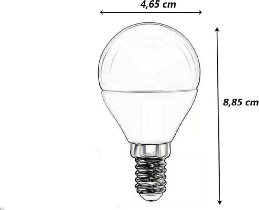 LAMPADINA LED GLOBO G45 E14 9W LUCE FREDDA 6500K CALDA 3000K NATURALE 4000K G45T-9W - 7