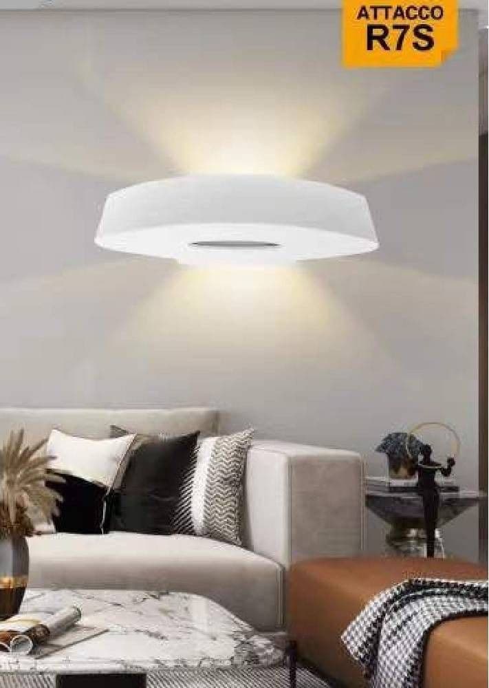 APPLIQUE PARETE GESSO IP20 DOPPIA EMISSIONE VERNICIABILE LED ATTACCO R7S GS-E75 - 3
