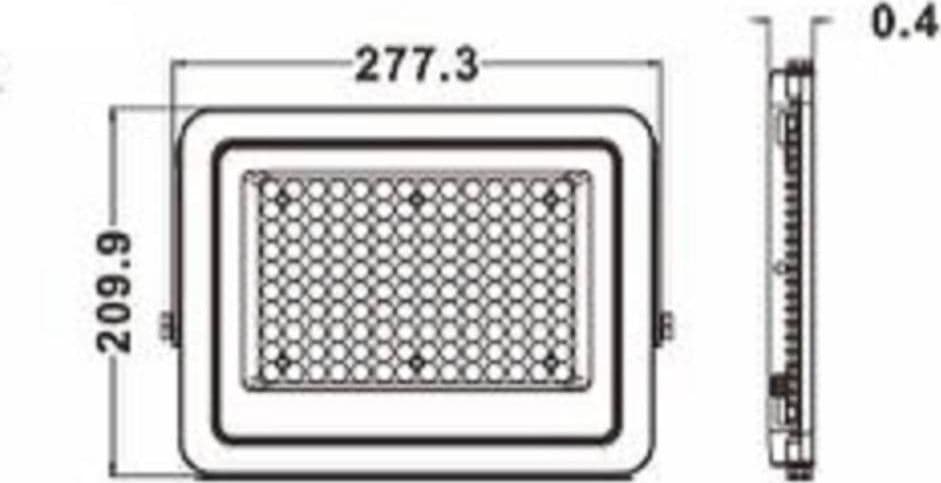 FARO LED 100W FARETTO ULTRA SLIM ESTERNO NERO IP65 LUCE 6500K 4000K 3000K FS100W-N - 5