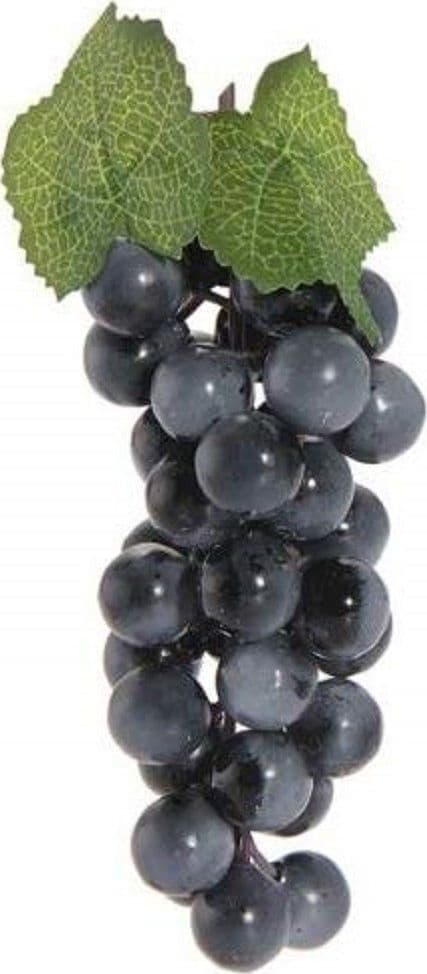 SET 6 PZ GRAPPOLO GRAPPOLI UVA 15CM VIOLA REALISTICI FRUTTA FINTA CENTROTAVOLA - 2