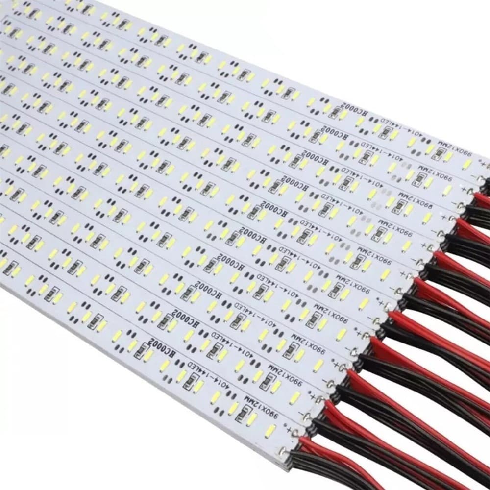 SET 2 BARRE DA 1 METRO STRISCIA LED RIGIDA PROFILO SMD 4014 MONOCOLORE 144 LED/M - 2