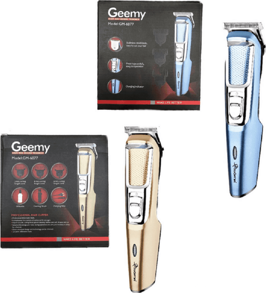 TAGLIA CAPELLI BARBA A BATTERIA PROFESSIONALE ELETTRICO RICARICABILE GM-6077 - 7