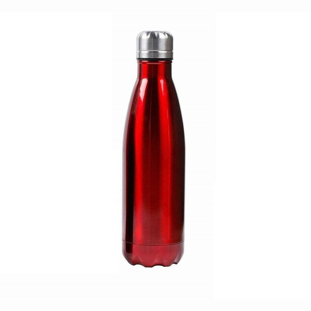 PORTATILE BORRACCIA BOTTIGLIA D'ACQUA ACCIAIO INOX TERMICA CALDO FREDDO 550 ML - 12