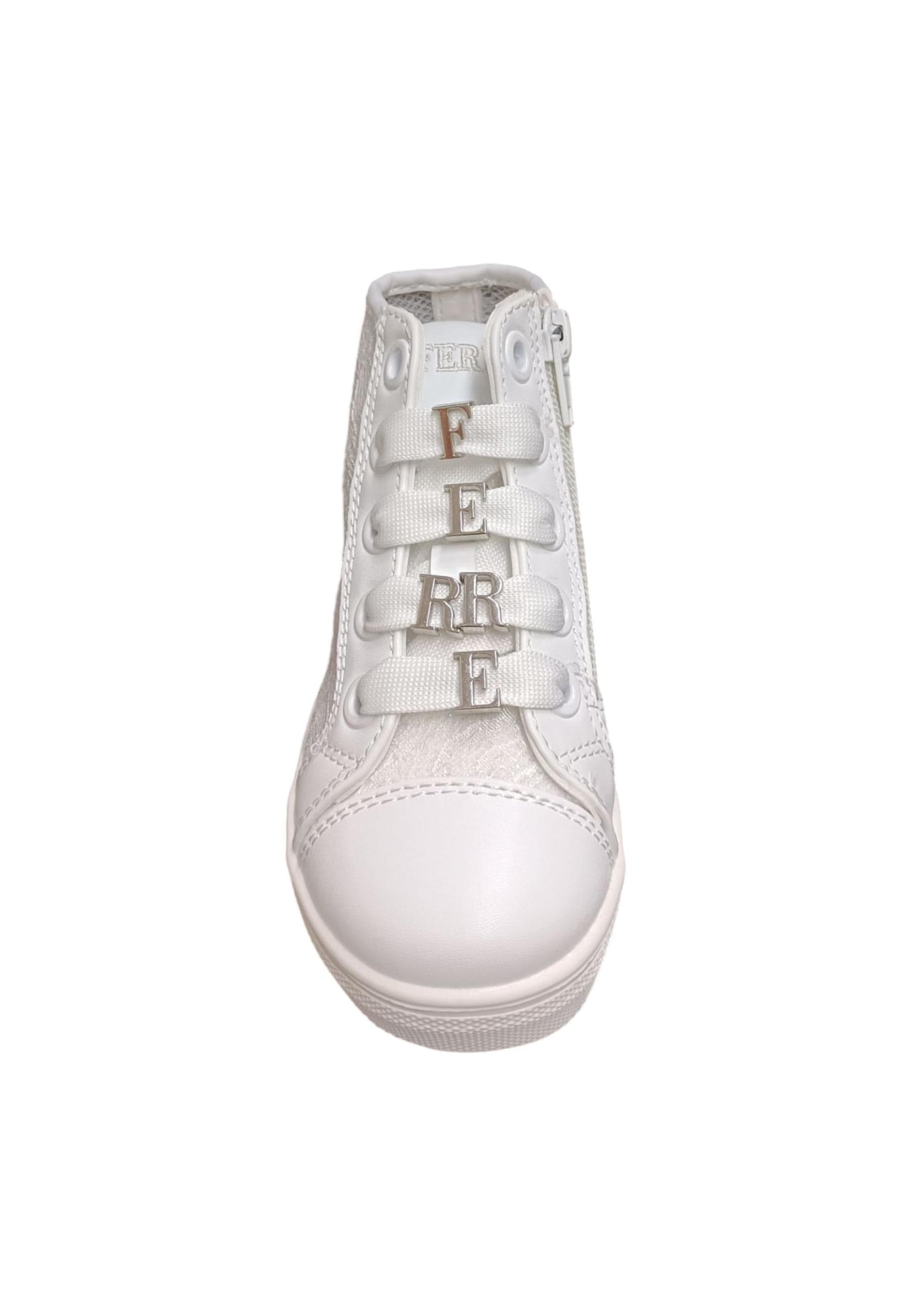 Scarpe sneakers Bambine e ragazze ferrè BUTTER  bianco laccio e zip laterale in Sneaker casual Scarpetteria Gica - Trani, commercioVirtuoso.it