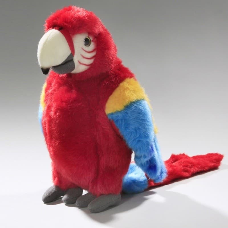 PAPPAGALLO GIOCATTOLO PARLANTE PUPAZZO PELUCHE RIPETE LE PAROLE E BATTE LE ALI