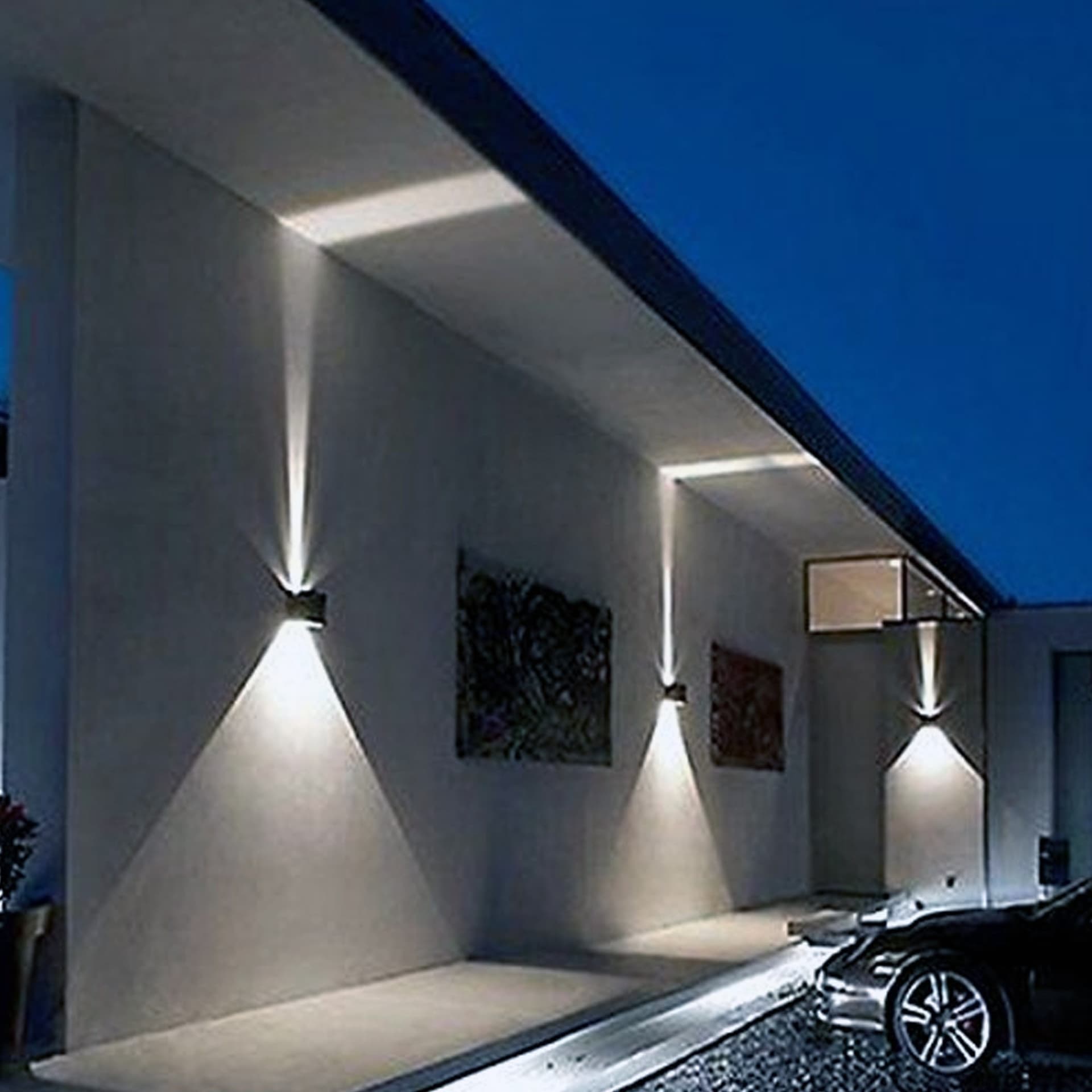 APPLIQUE CUBO LED IMPERMEABILE DA ESTERNO DA PARETE IN ALLUMINIO DA 10W 1200 LMN - 5