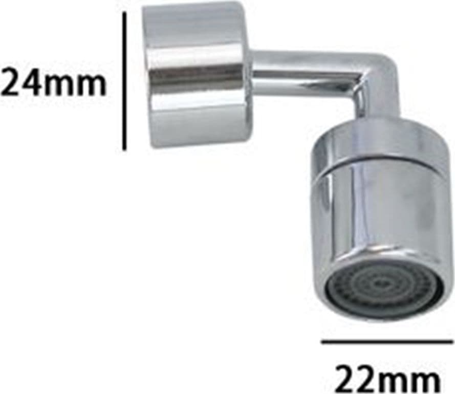 FILTRO ROMPIGETTO AERATORE RUBINETTO ANTISPRUZZO CON SNODO IN PLASTICA 22-24MM 87978 - 3