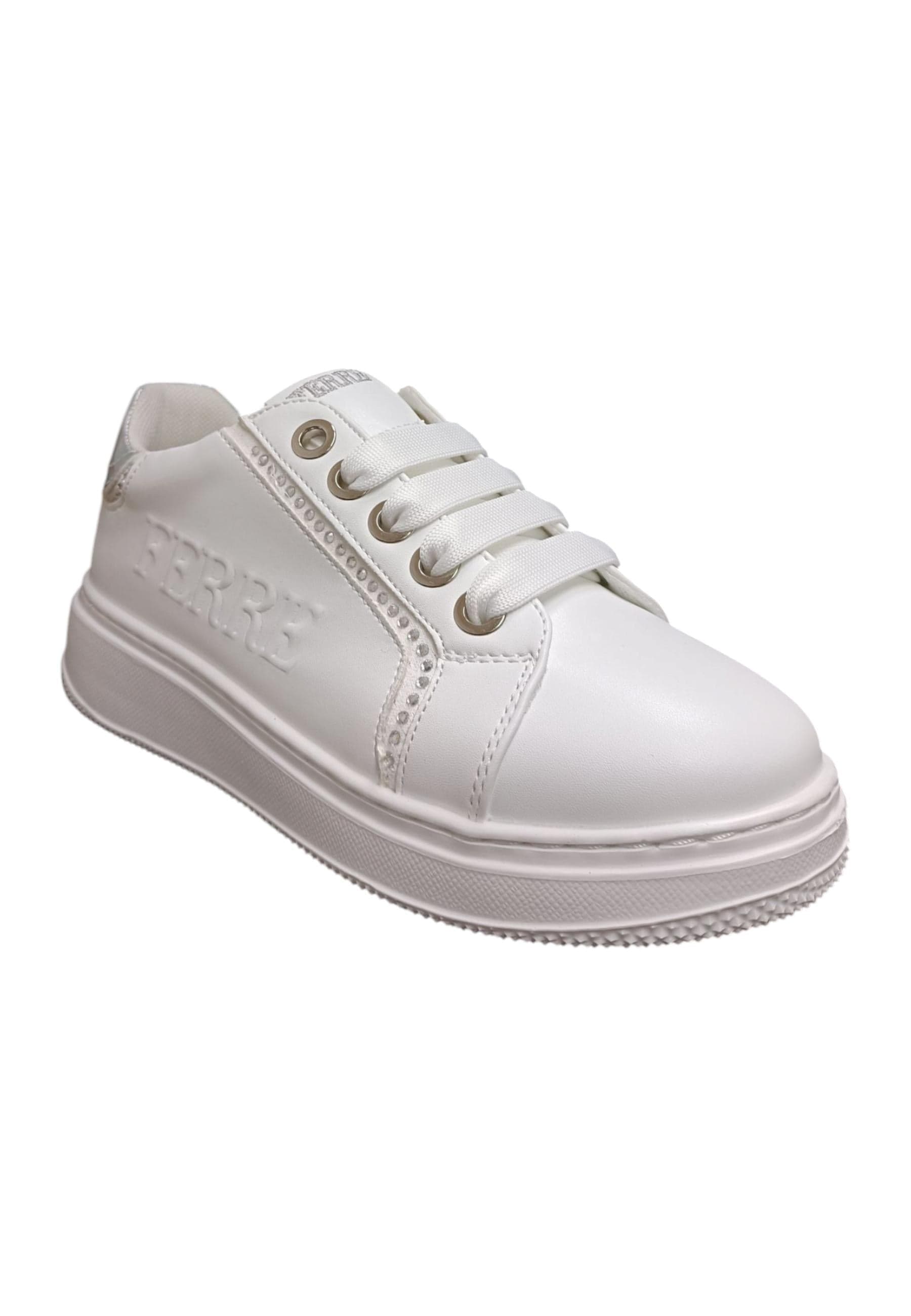 Scarpe sneakers Bambine e ragazze ferrè william  bianco laccio e zip laterale in Sneaker casual Scarpetteria Gica - Trani, commercioVirtuoso.it