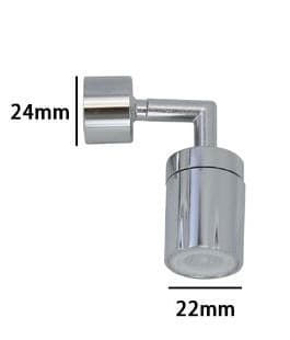 FILTRO RUBINETTO PER BAGNO CUCINA ANTISPRUZZO CON SNODO IN METALLO 22-24 MM 87980 - 3