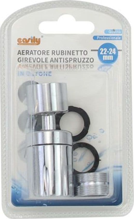AERATORE ROMPIGETTO PROLUNGA RUBINETTO GIREVOLE ANTISPRUZZO IN OTTONE 22-24MM 87194 - 3