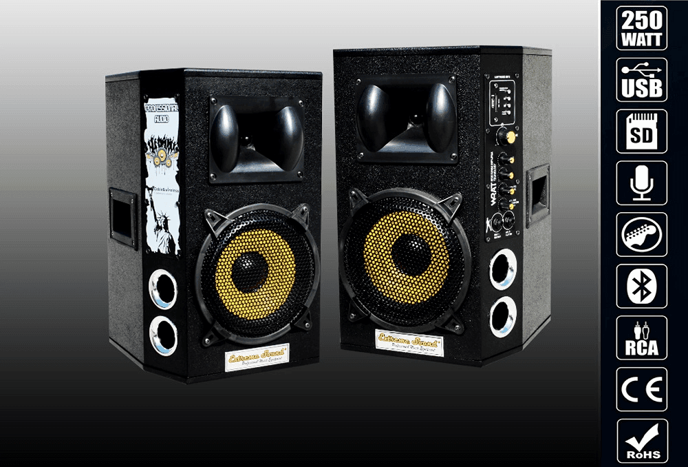 CASSE BLUETOOTH AMPLIFICATE KARAOKE WOOFER SOUND MUSICA 1400 W MAXTECH CX-2S10U - 2