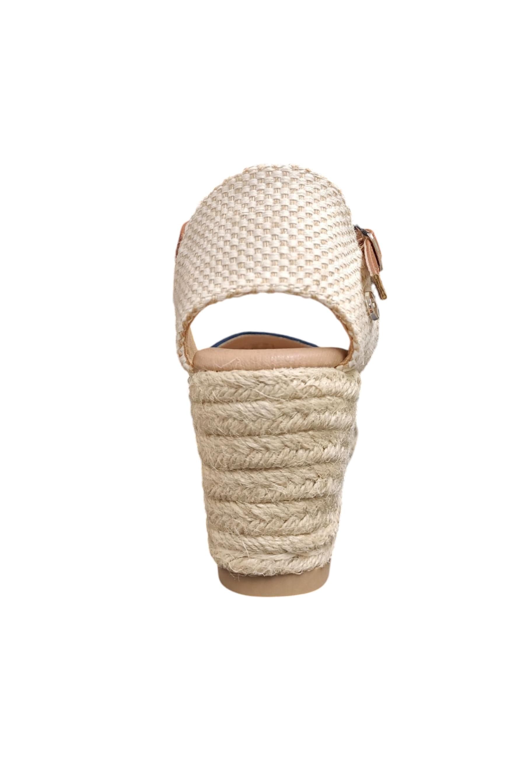 Espadrillas donna XTI Zapato Cuna blue cuoio zeppa laccio summer style in Espadrillas basse Scarpetteria Gica - Trani, commercioVirtuoso.it