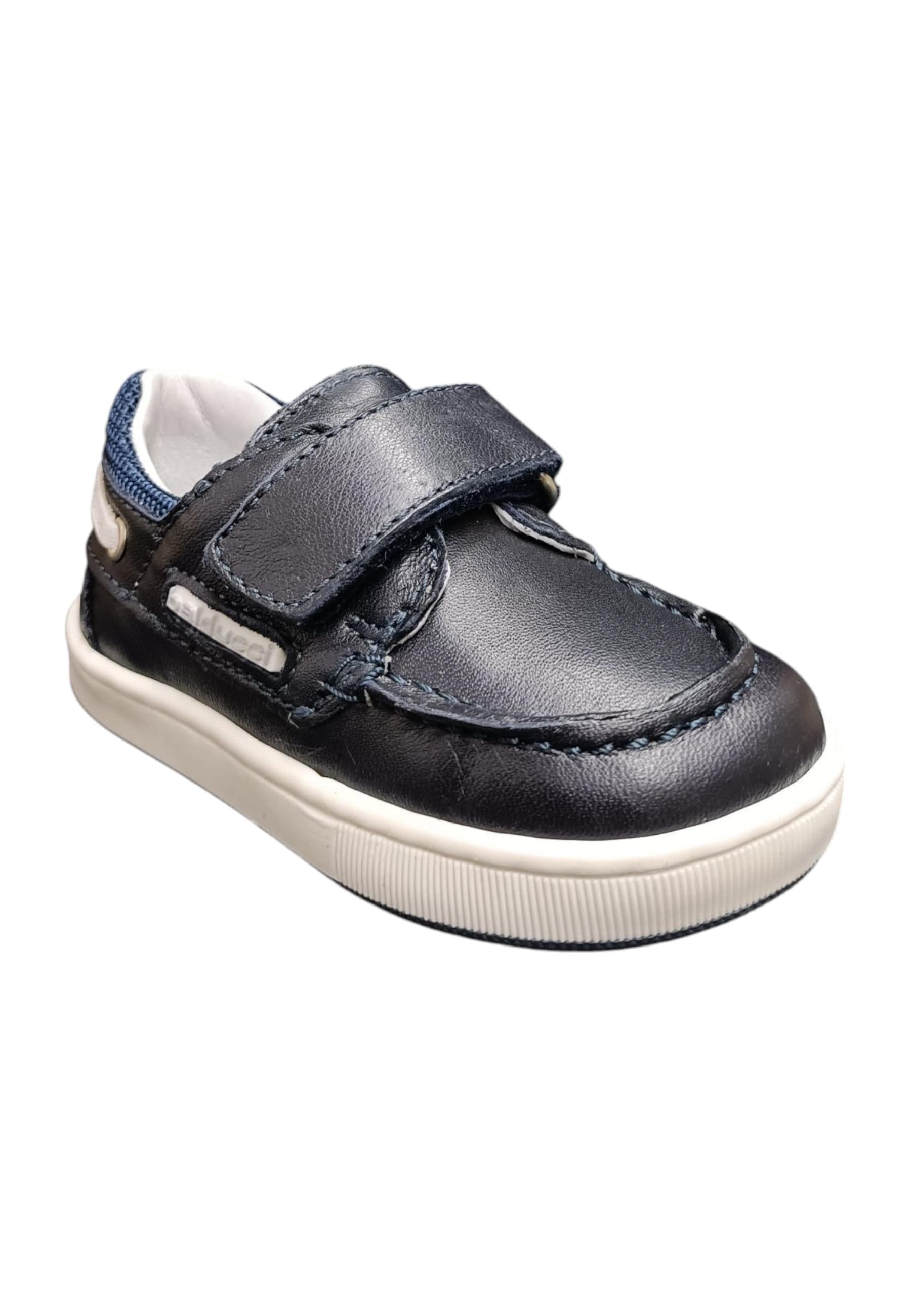 Mocassino primi passi Balducci Cita blue bianco pelle velcro anatomico in Loafer e mocassini Scarpetteria Gica - Trani, commercioVirtuoso.it