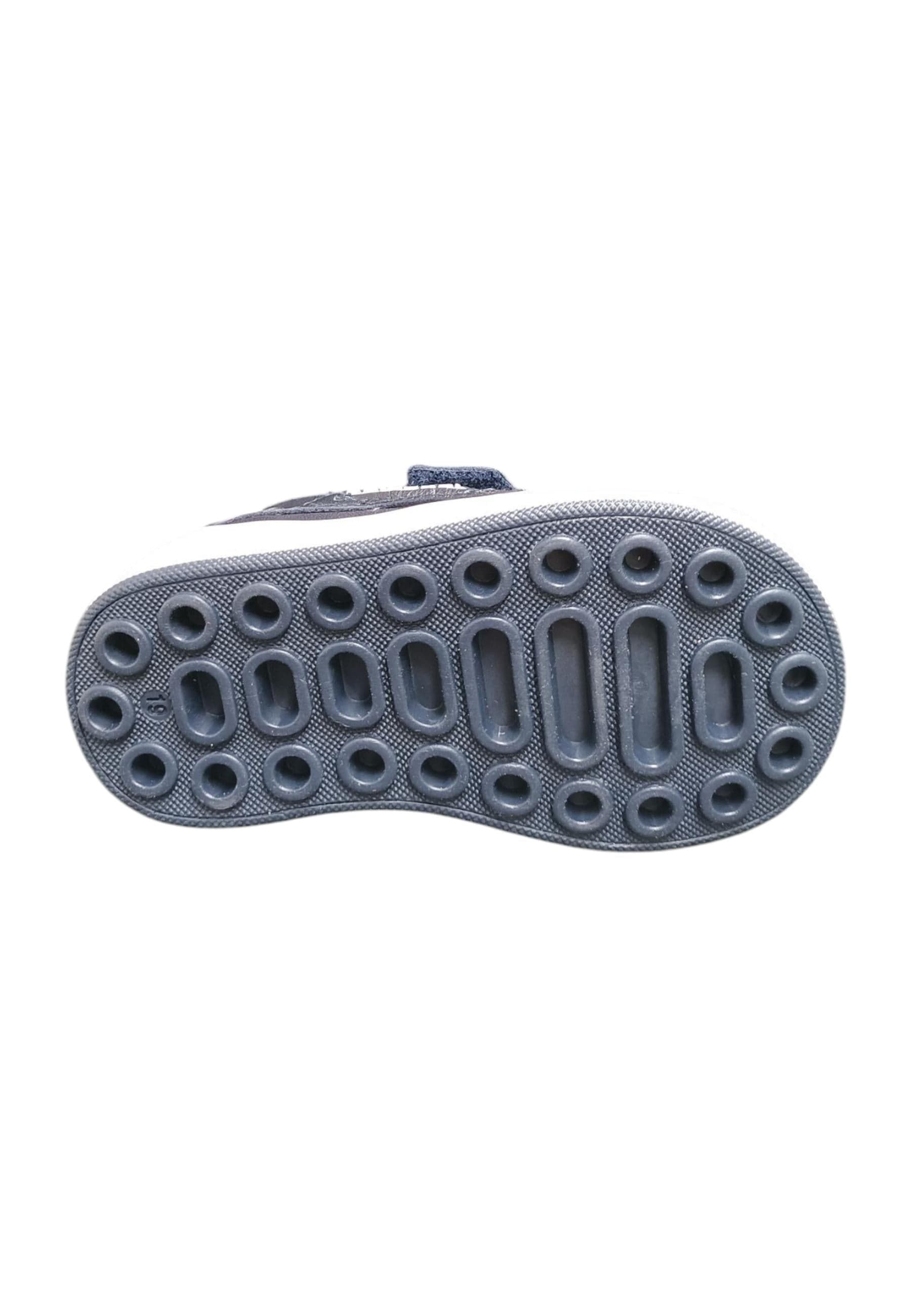 Mocassino primi passi Balducci Cita blue bianco pelle velcro anatomico - 5