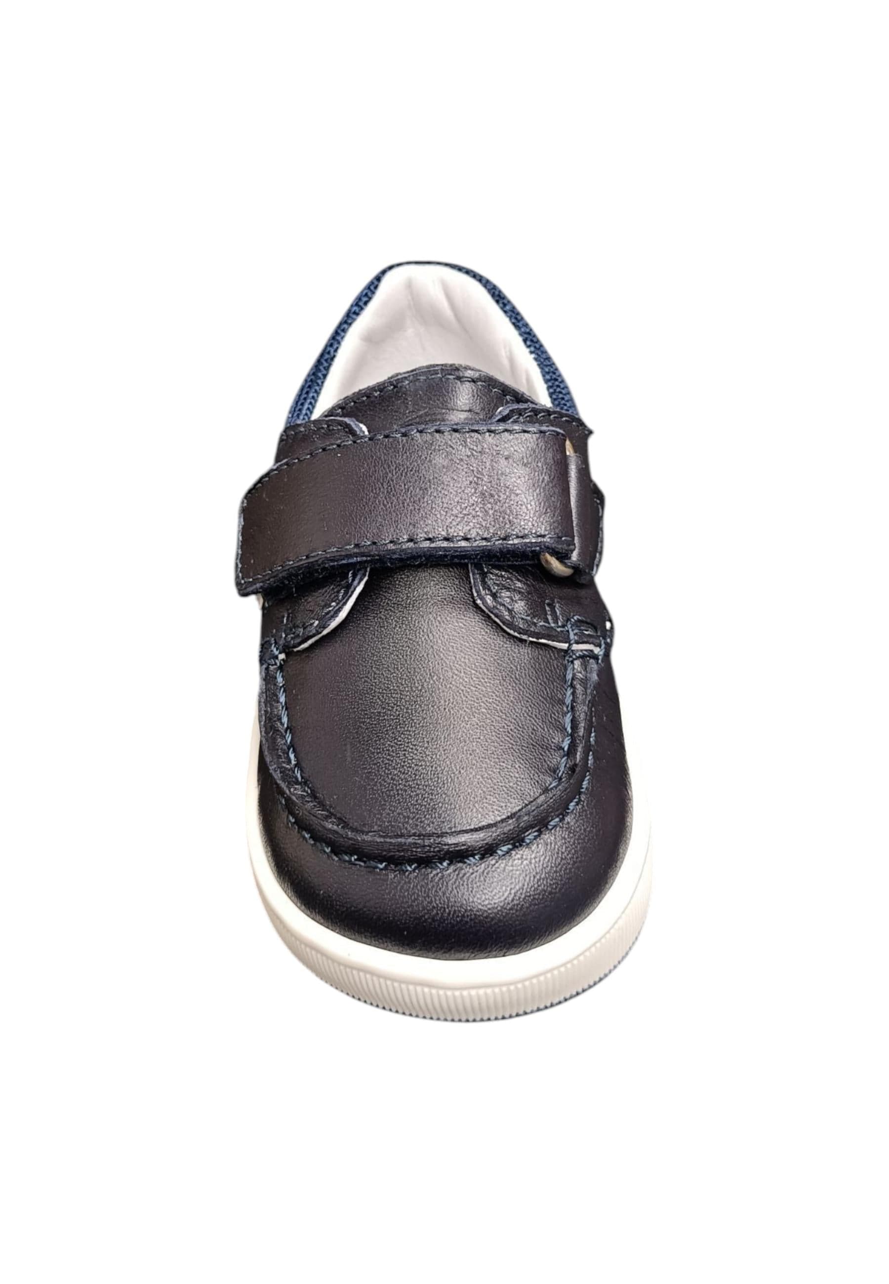 Mocassino primi passi Balducci Cita blue bianco pelle velcro anatomico in Loafer e mocassini Scarpetteria Gica - Trani, commercioVirtuoso.it