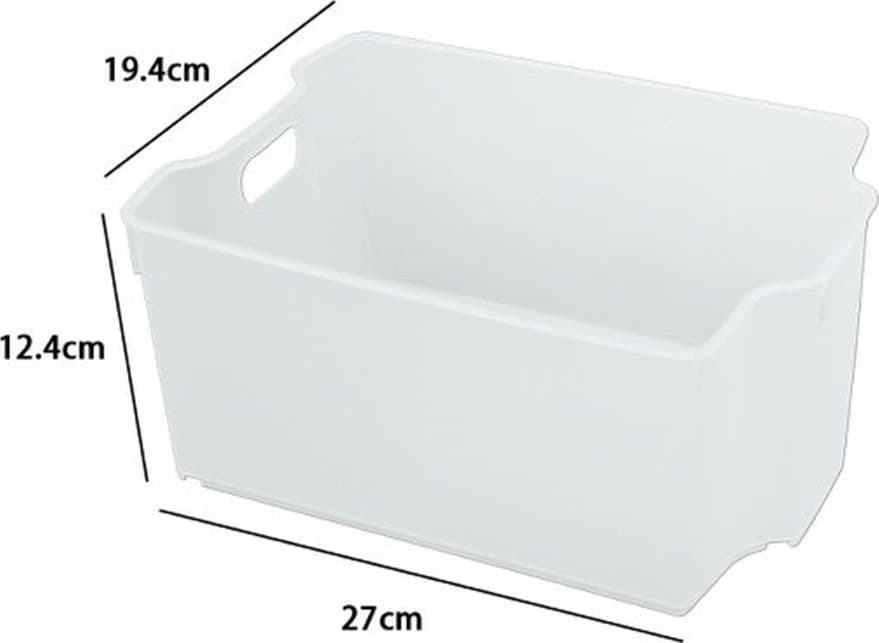 CESTINO PORTA TUTTO SCATOLA PORTAOGGETTI CONTENITORE CON MANICI 27X19.4X12.4CM 79458 - 2