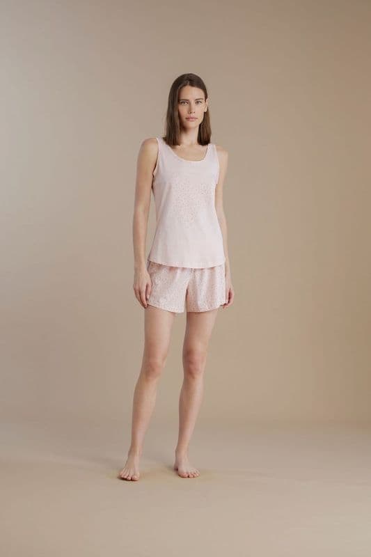 Pigiama donna spalla larga pantaloncino 100% cotone – Noi di notte 9049 - 3