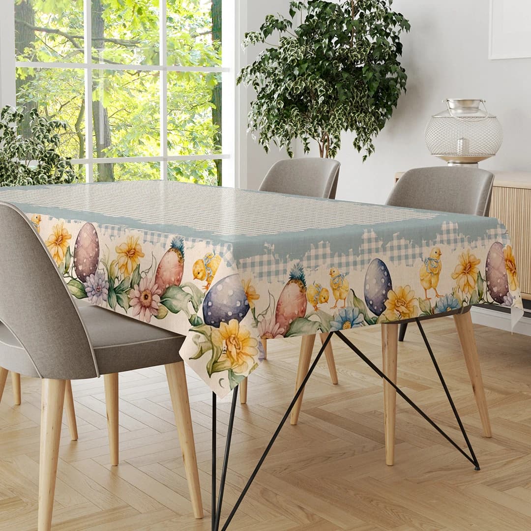 Tovaglia pasquale in puro cotone mod. tiffany 2 12 posti – Vingi - 2