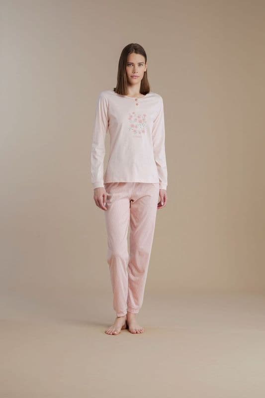 Pigiama donna manica lunga 100% cotone – Noi di notte 9019 - 2