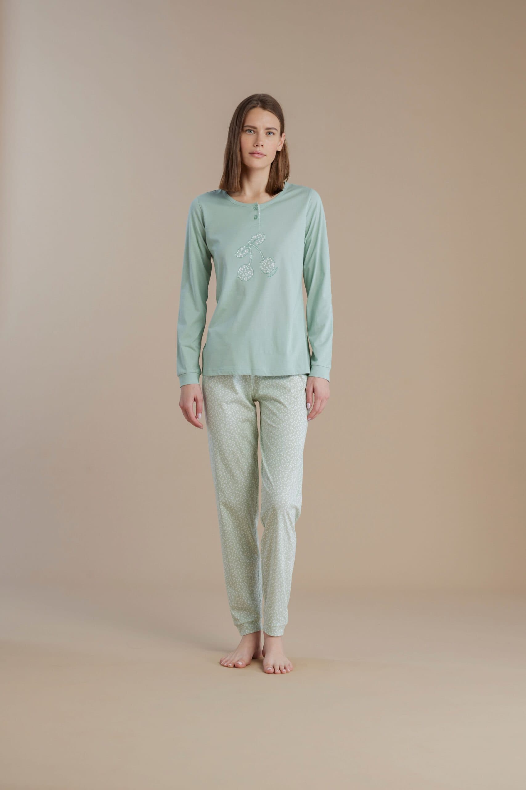 Pigiama donna manica lunga 100% cotone – Noi di notte 9007 - 4