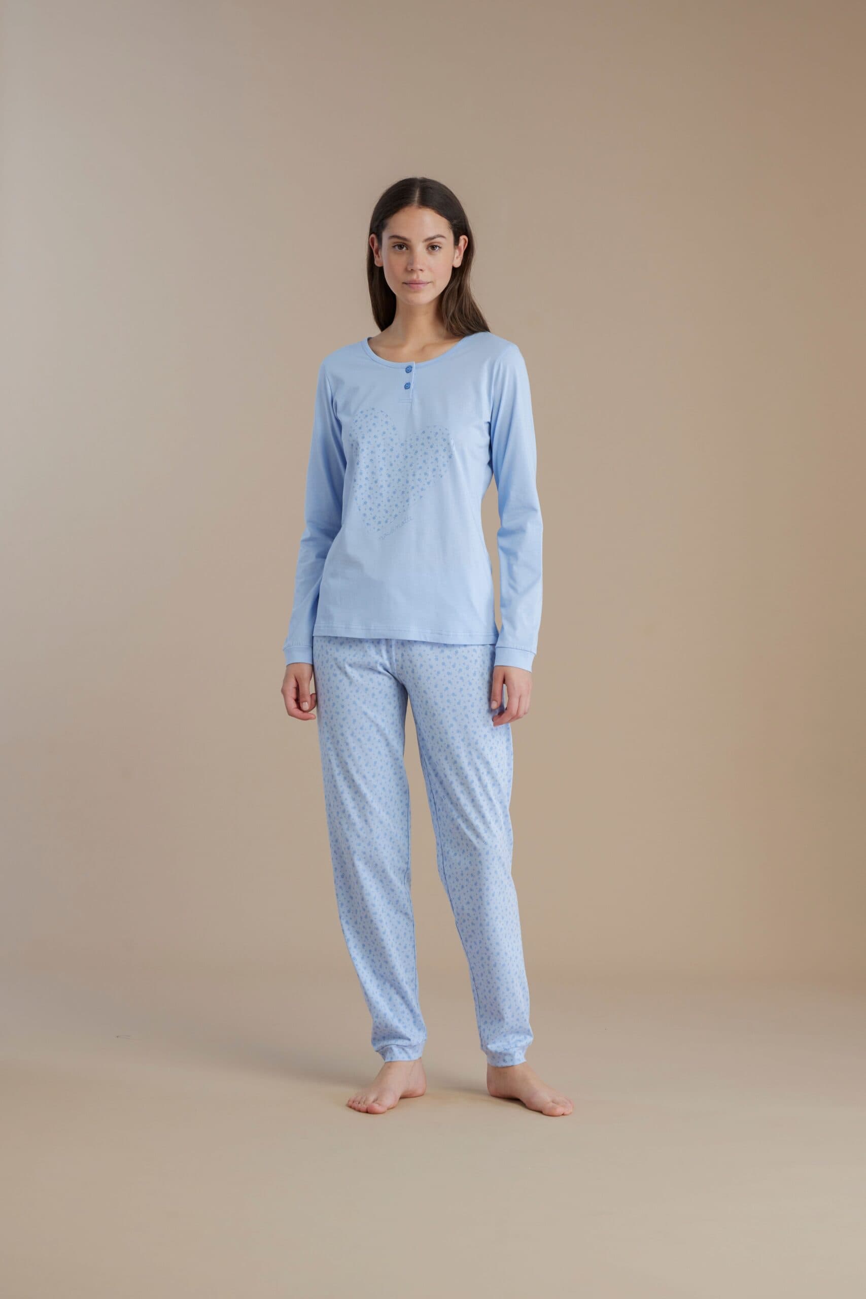Pigiama donna manica lunga 100% cotone - Noi di notte 9006 - 4