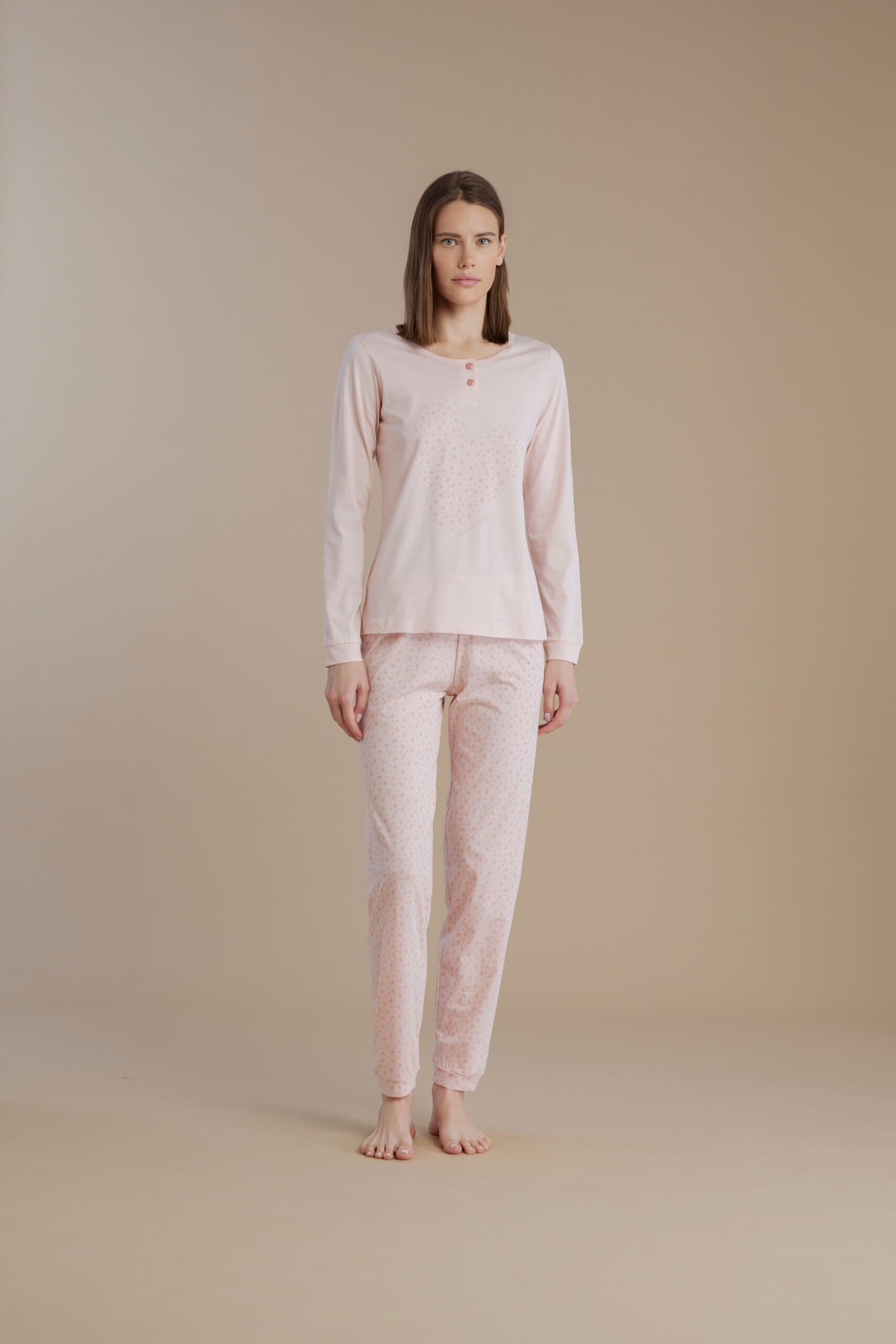 Pigiama donna manica lunga 100% cotone - Noi di notte 9006 - 3