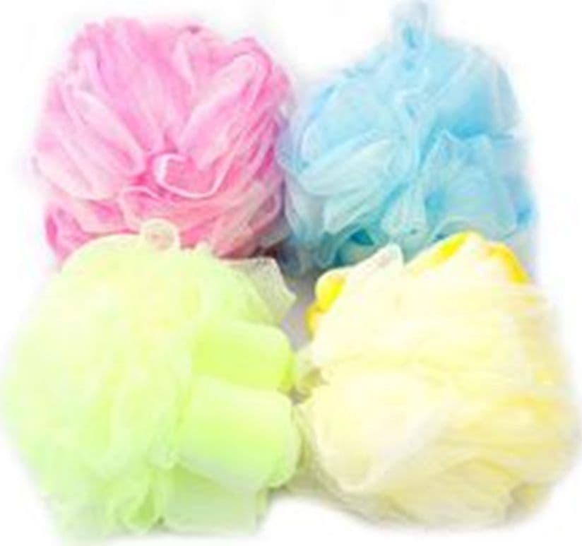 SET 2PZ SPUGNA A RETE ESFOLIANTE RETINA DOCCIA BAGNO FLOWER COLORATE MARMORIZZATE 79305 - 3