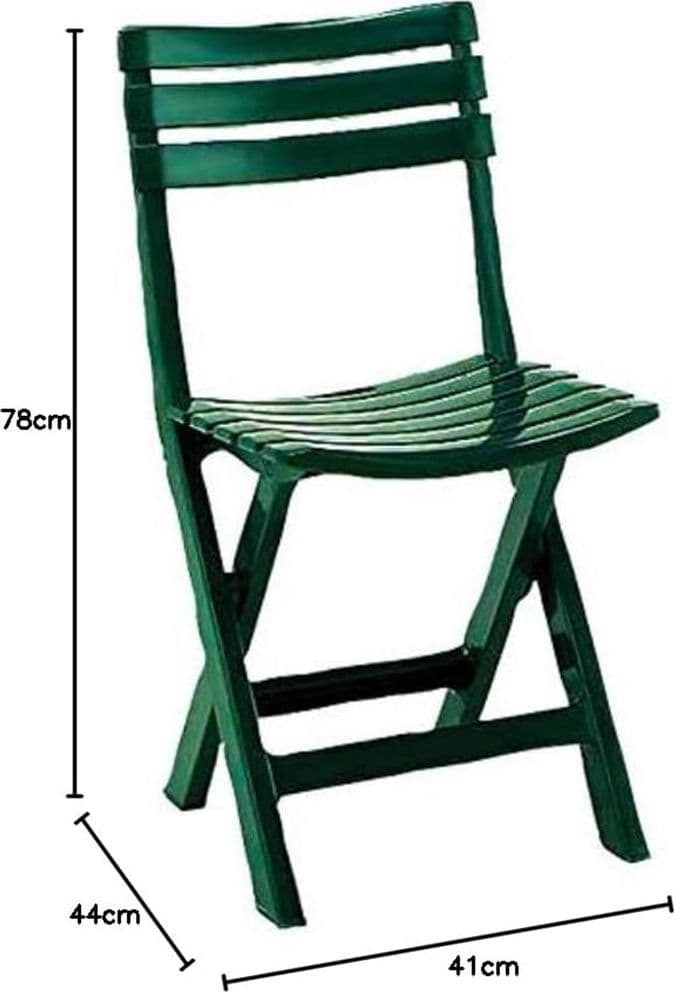 SET 4 PZ SEDIA PIEGHEVOLE DA ESTERNO VERDE DA GIARDINO CAMPEGGIO PATIO LOUNGE 020775 - 2