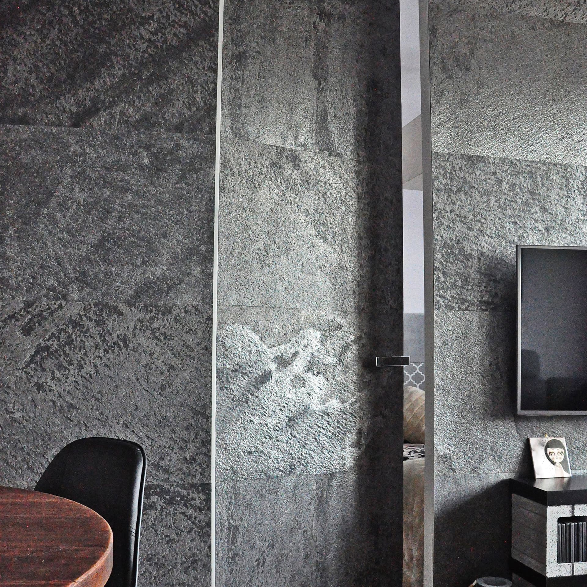 pannello rivoluzionario di Rivestimento interno-esterno in VERA PIETRA flessibile 280x122x0,3cm BERG - 25