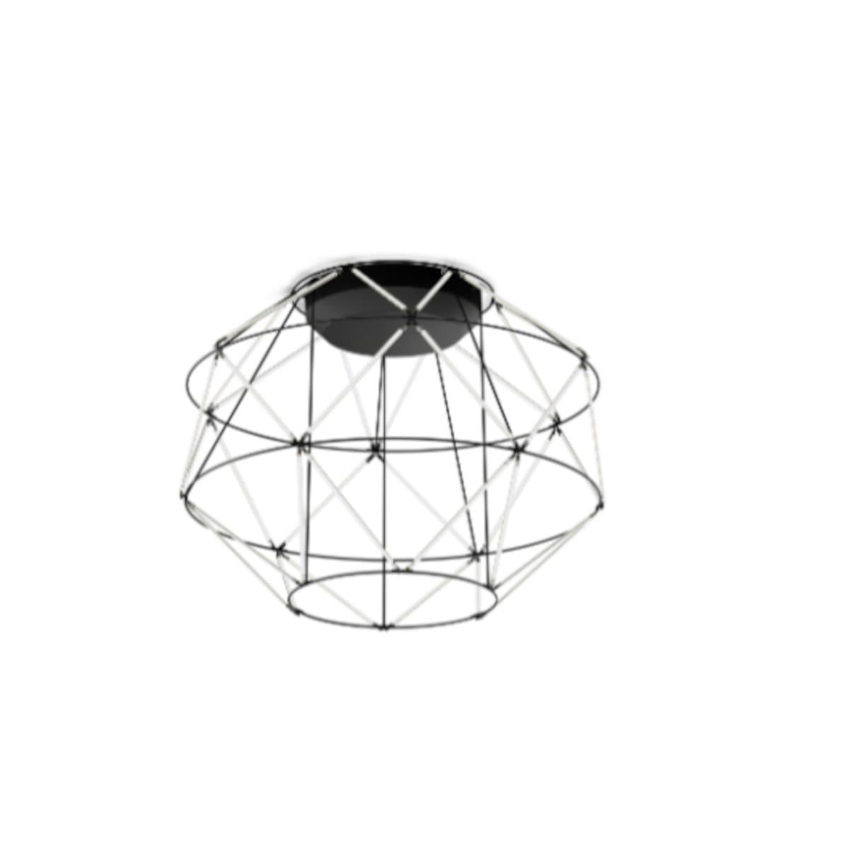 Plafoniera moderna Urban EUCLIDE PL nero 3000 LED metallo - 22