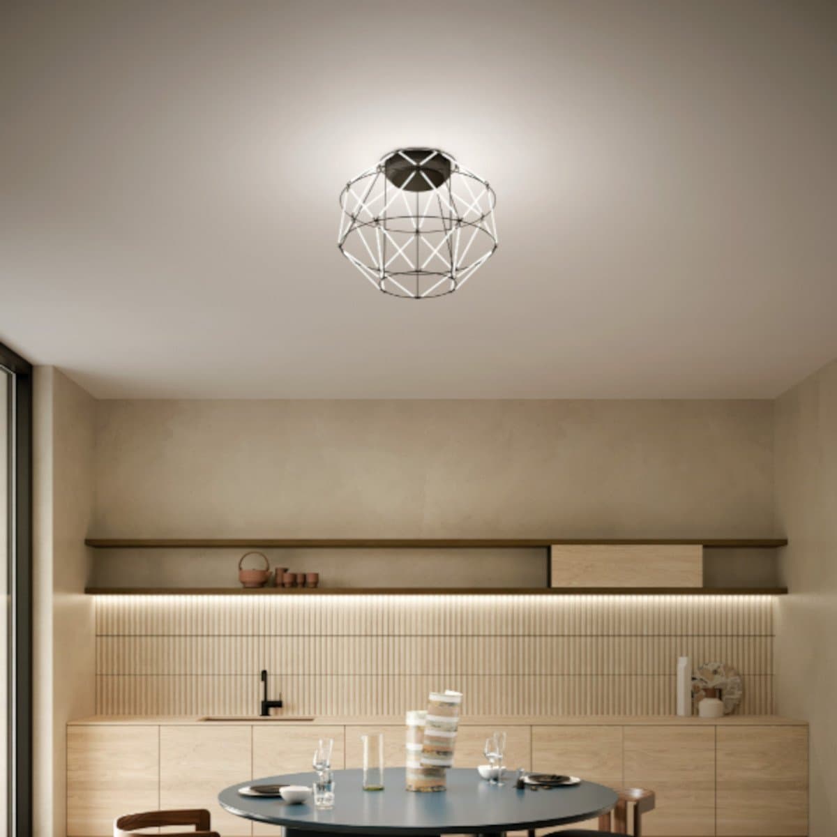Plafoniera moderna Urban EUCLIDE PL nero 3000 LED metallo - 21