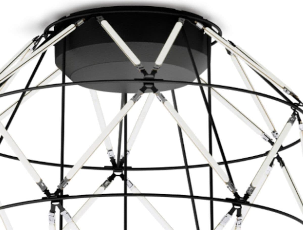 Plafoniera moderna Urban EUCLIDE PL nero 3000 LED metallo - 2