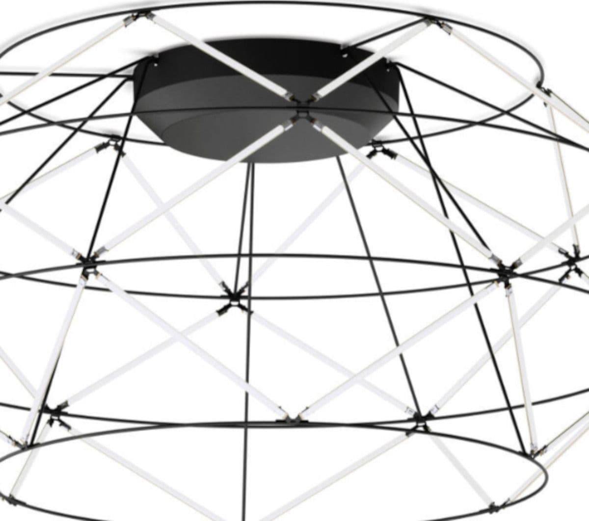 Plafoniera moderna Urban EUCLIDE PL nero 3000 LED metallo - 11