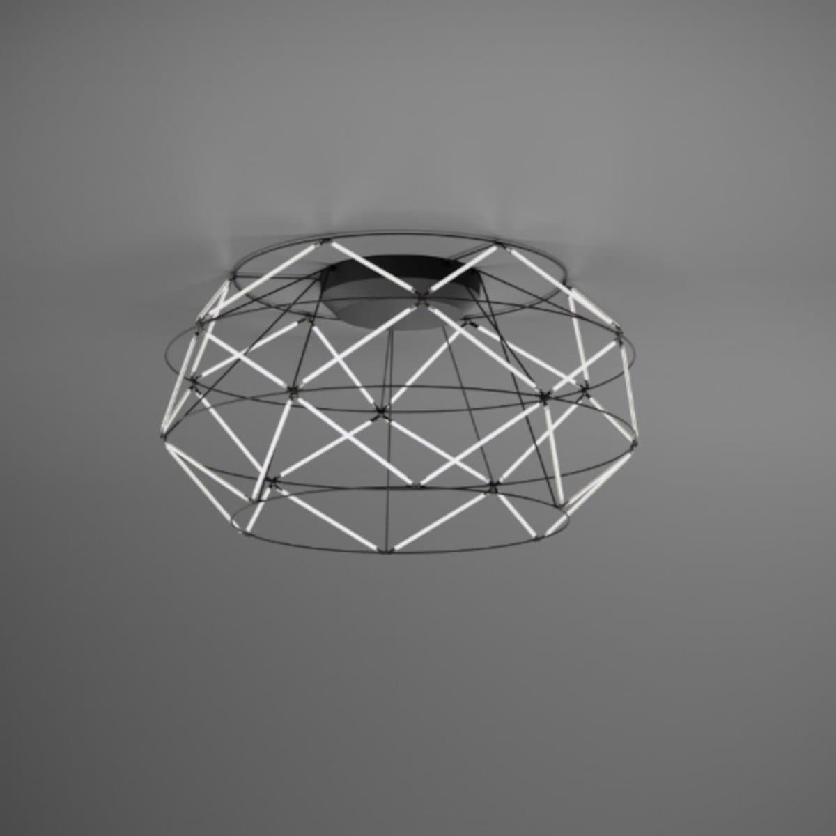 Plafoniera moderna Urban EUCLIDE PL nero 3000 LED metallo - 12