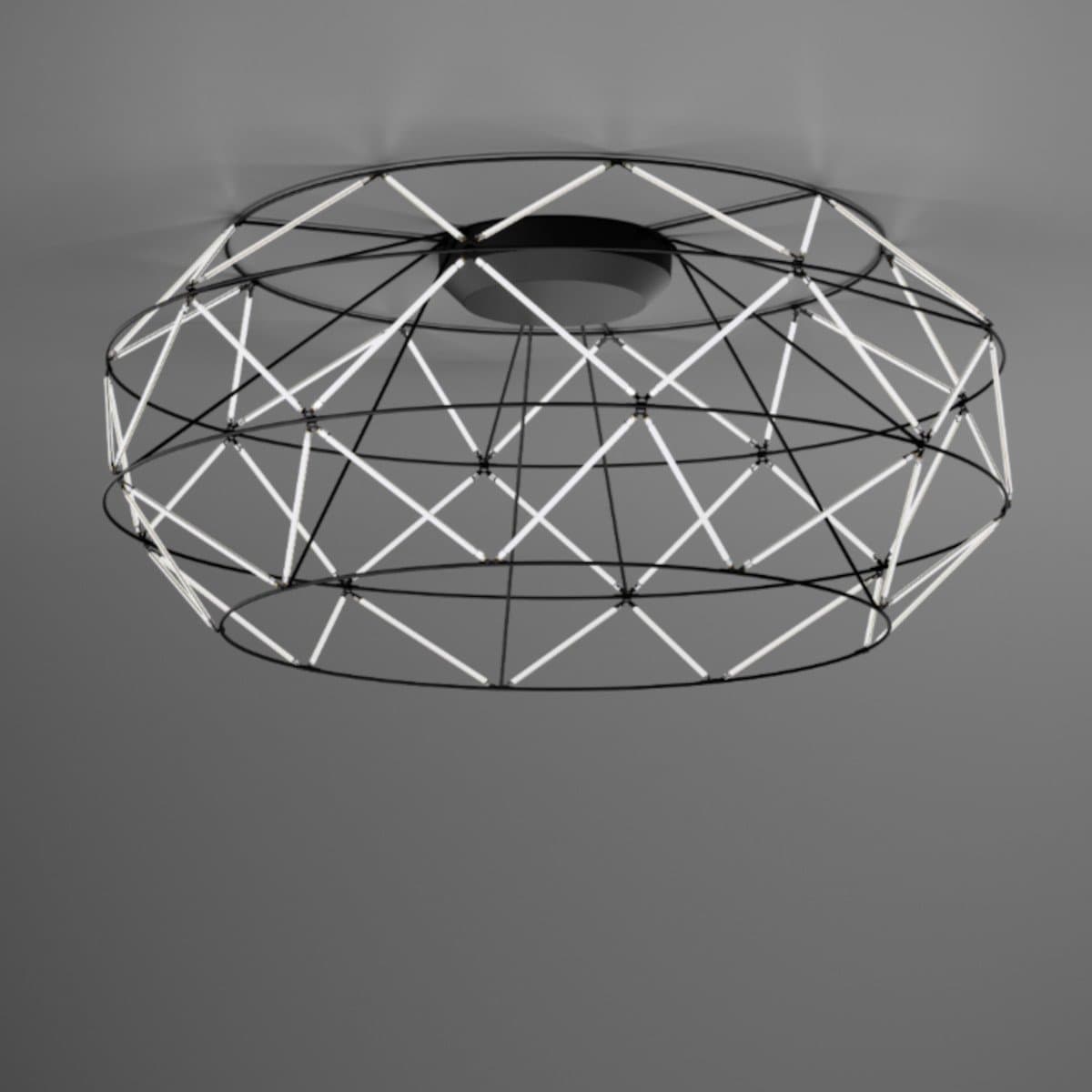 Plafoniera moderna Urban EUCLIDE PL nero 3000 LED metallo - 15