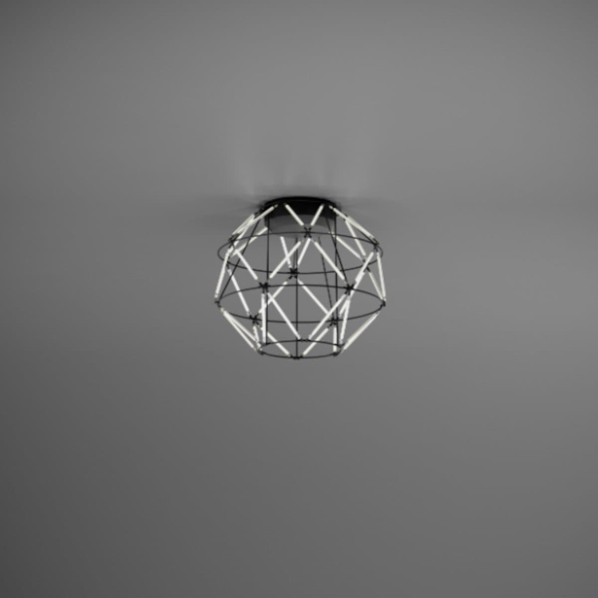 Plafoniera moderna Urban EUCLIDE PL nero 3000 LED metallo - 4