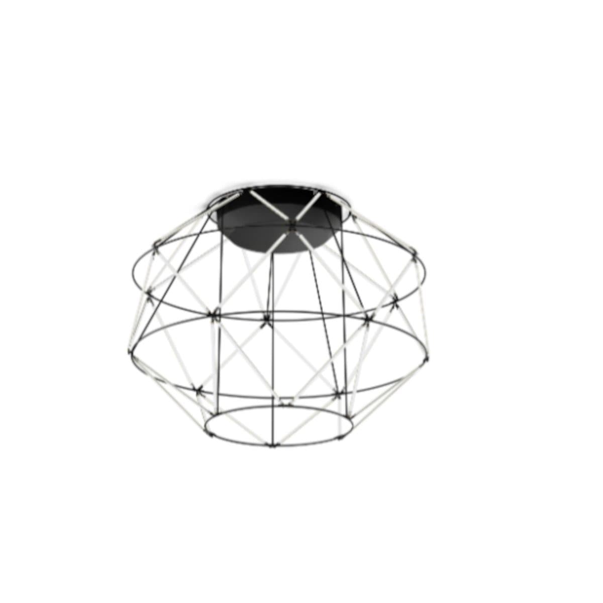 Plafoniera moderna Urban EUCLIDE PL nero 3000 LED metallo - 6