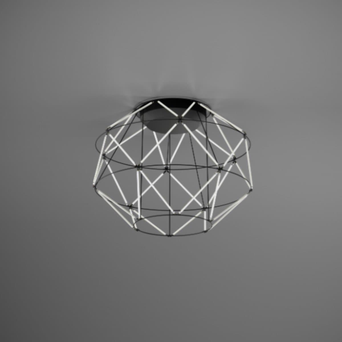 Plafoniera moderna Urban EUCLIDE PL nero 3000 LED metallo - 7