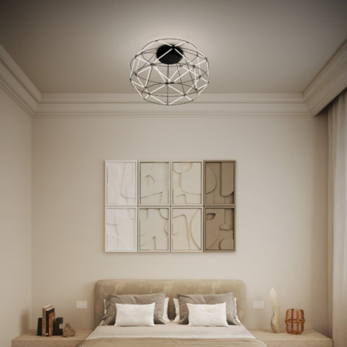 Plafoniera moderna Urban EUCLIDE PL nero 3000 LED metallo - 8
