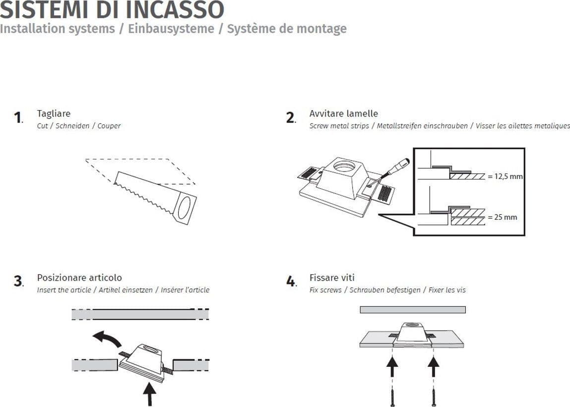 Faretto incasso Sforzin illuminazione THESSALY RASO T410 GU10 LED moderno spot cartongesso - 5