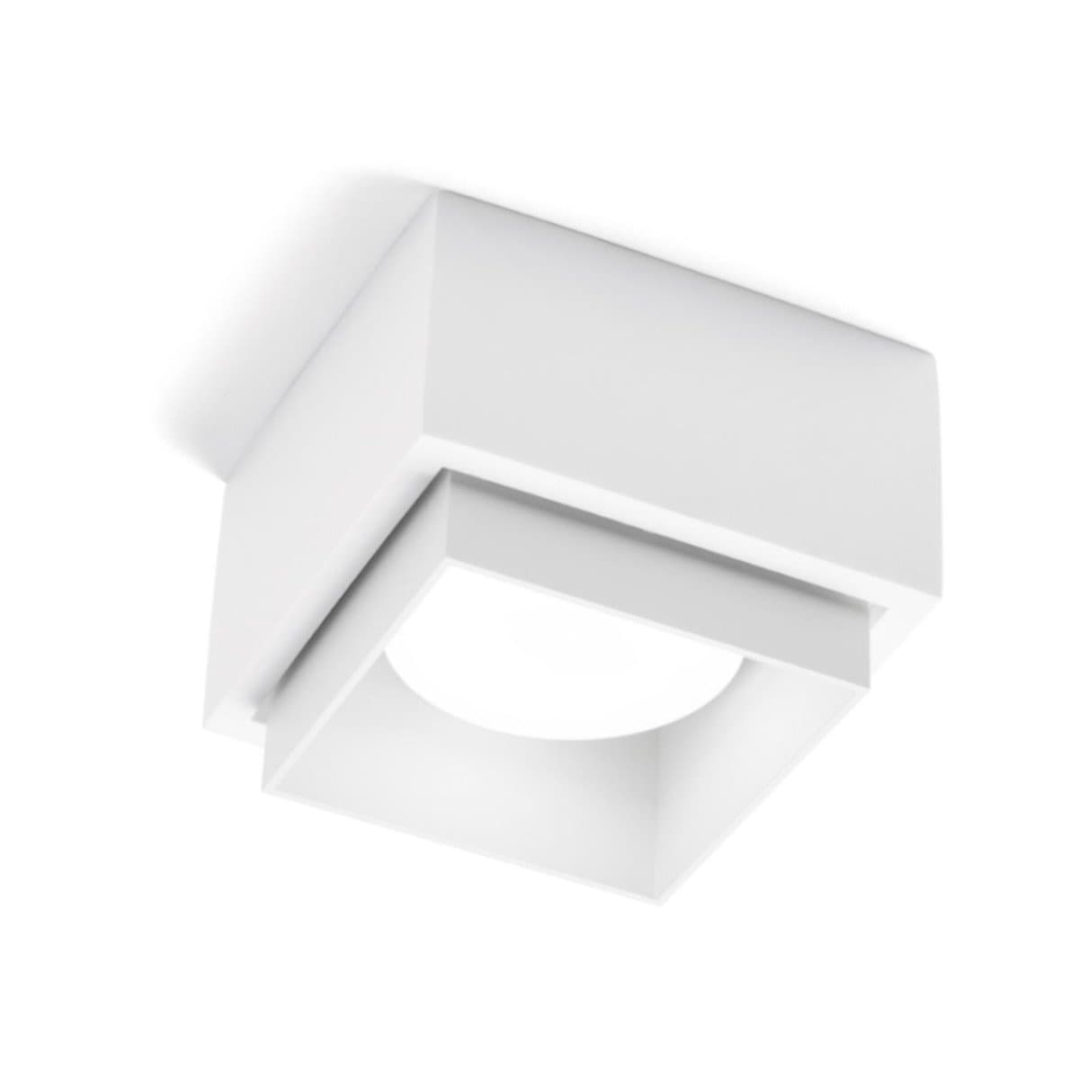 Plafoniera gesso Sforzin illuminazione SYME quadrata T442 T443 T444 T445 GX53 LED alluminio soffitto - 22