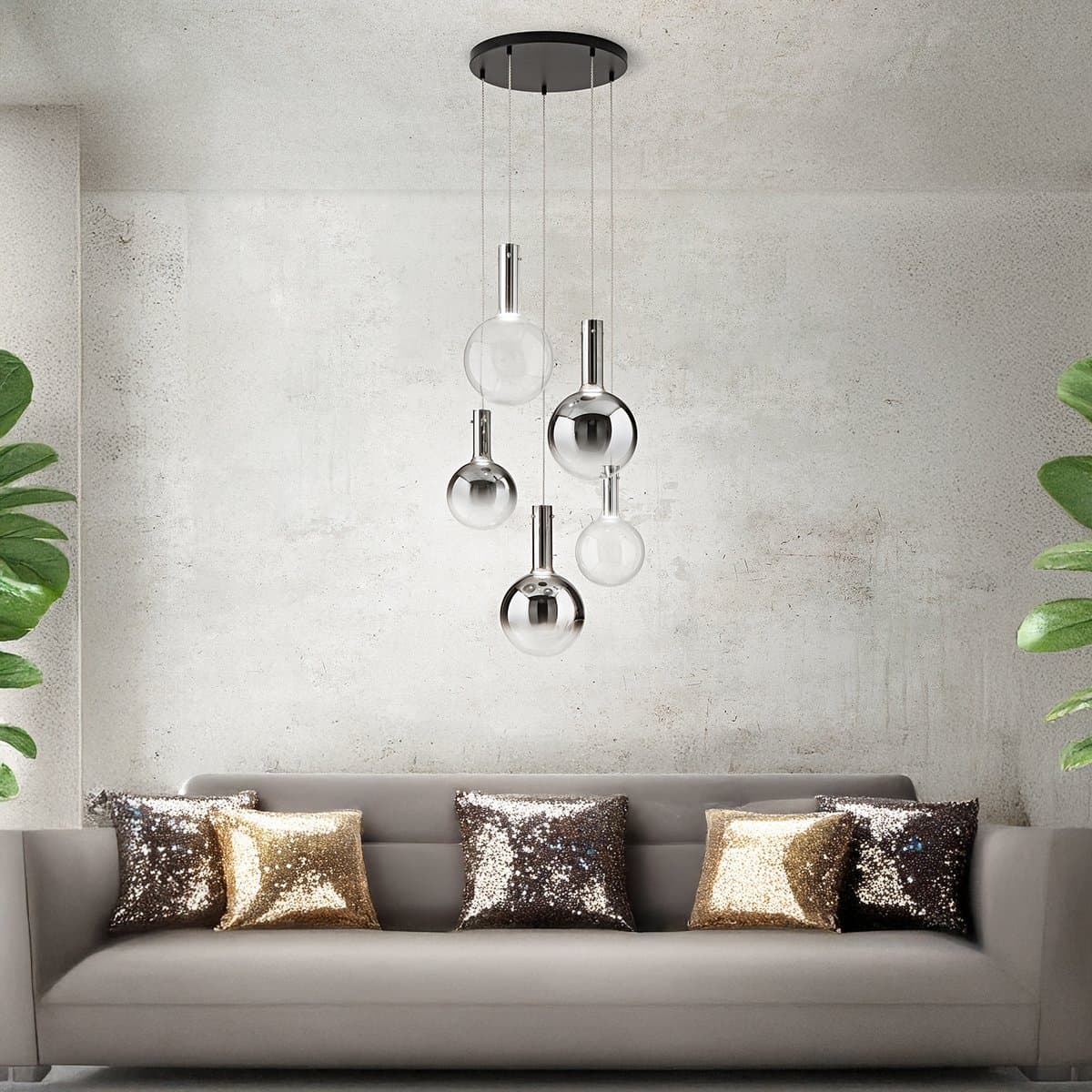 Lampadario moderno Perenz AMPOLLA 8310 8312 8032N LED 31W 3000K 2300LM vetro borosilicato sfumato - 3