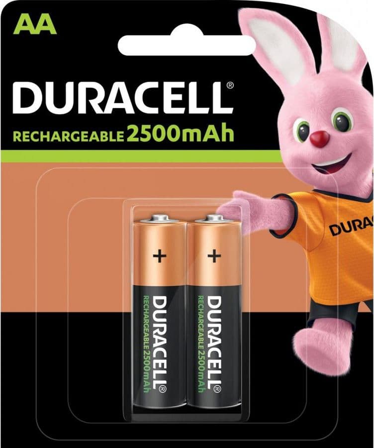 batterie stilo AA ricaricabili duracell 2500 mah dx1500