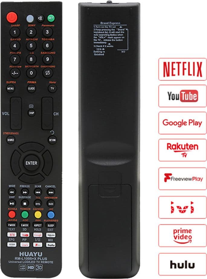 TELECOMANDO RM-L1098+X PLUS UNIVERSALE SMART TV PER SAMSUNG LG SONY PHILIPS SHARP - 6