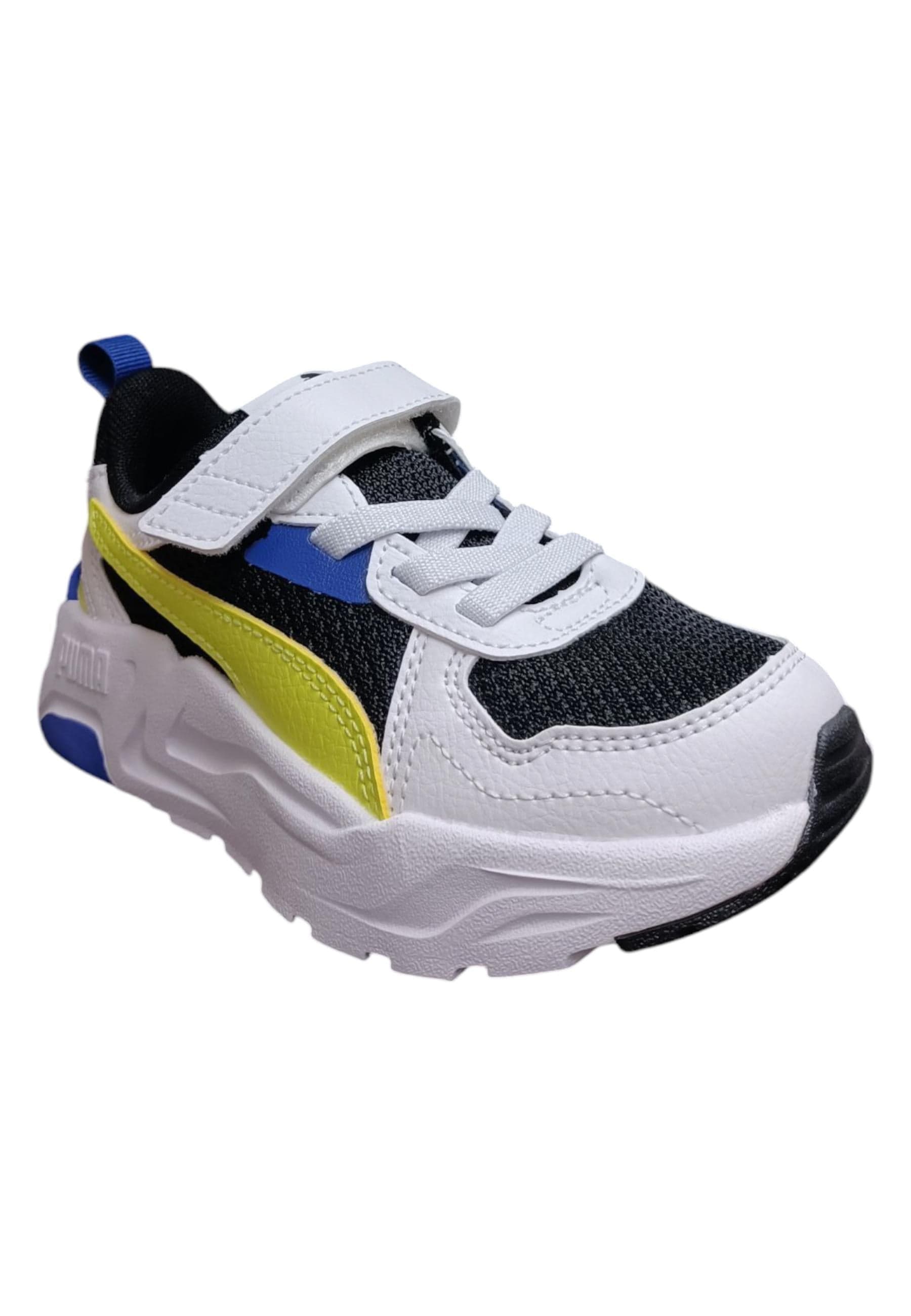 Scarpe sneakers Bambini e ragazzi PUMA TRINITY  bianco-nero-giallo laccio elastico e velcro in Sneaker casual Scarpetteria Gica - Trani, commercioVirtuoso.it