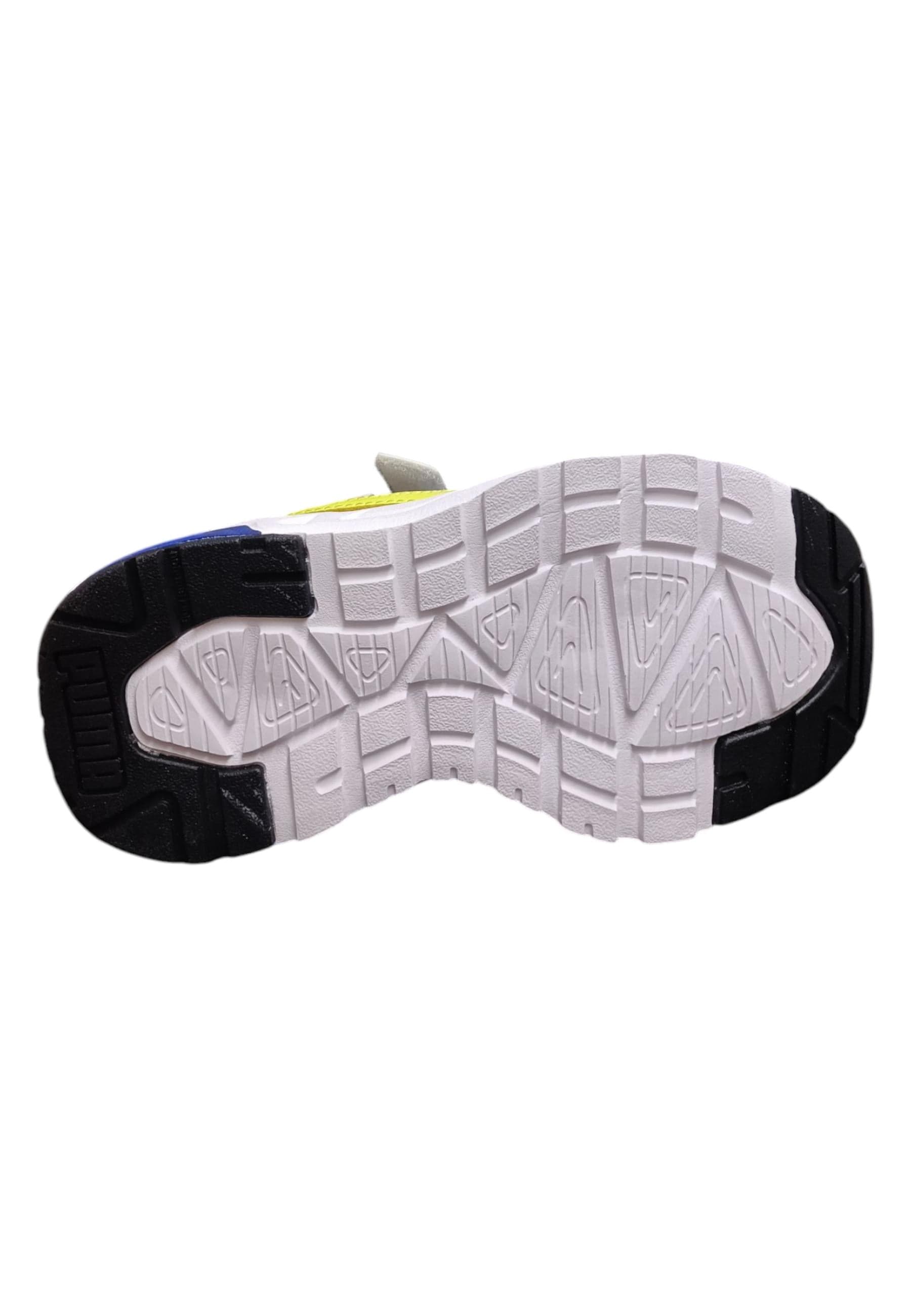 Scarpe sneakers Bambini e ragazzi PUMA TRINITY  bianco-nero-giallo laccio elastico e velcro - 5